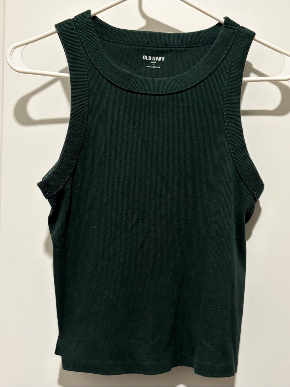Old Navy Women's Dark Forest Green Ribbed Tank